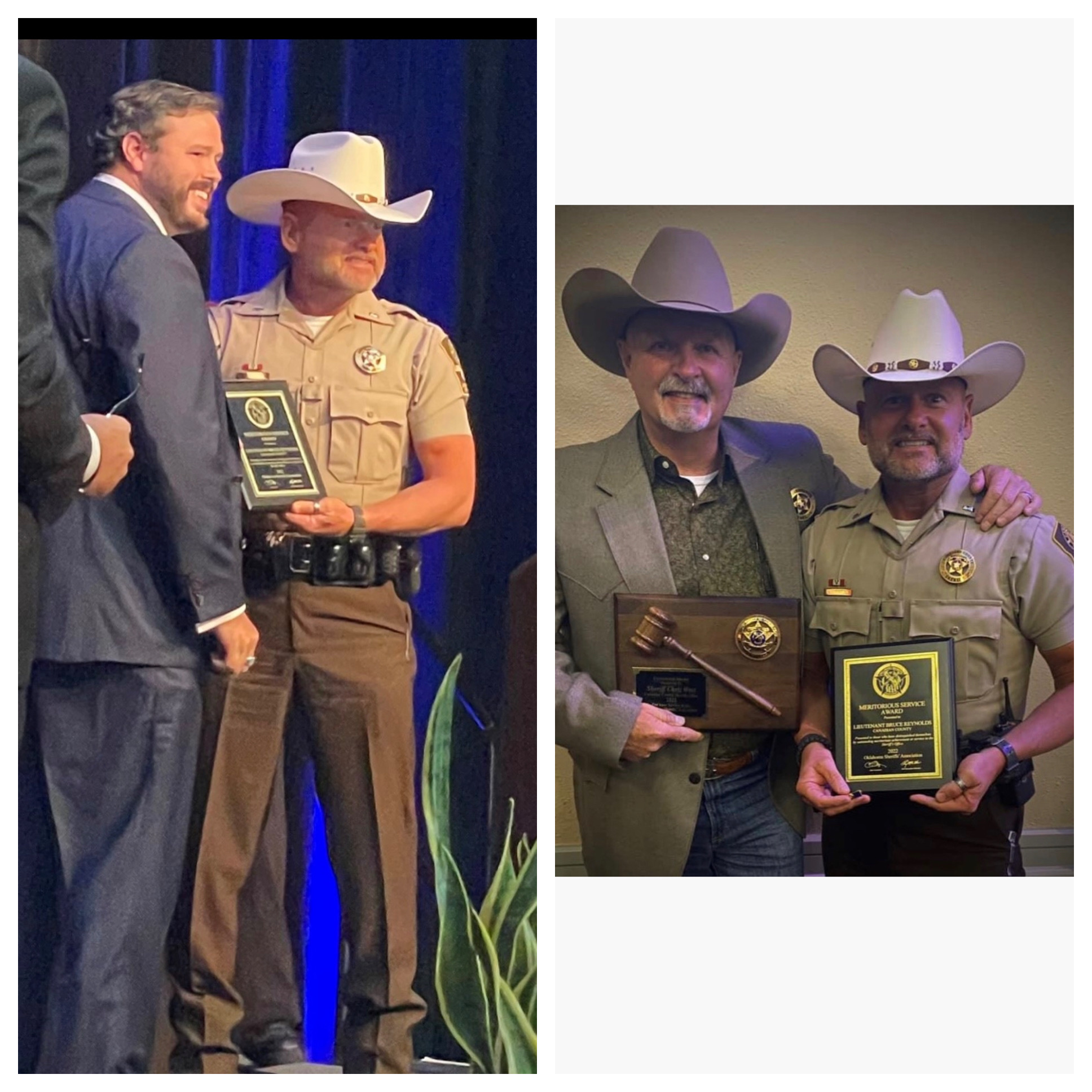 Sheriff’s Deputies receive honors at Oklahoma Sheriff’s Awards banquet.